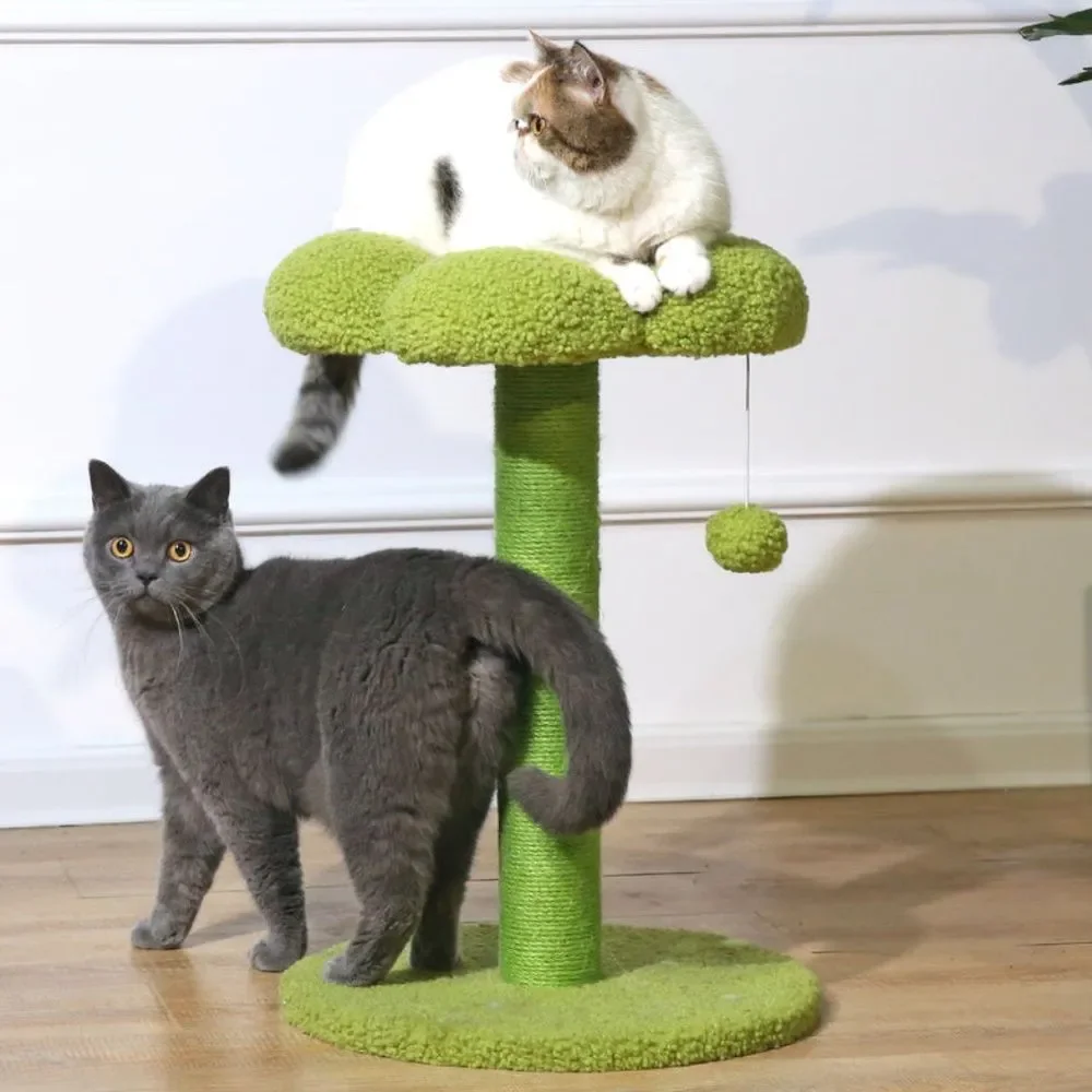 NWT- Cat Flower Scratching Post, Perch and Activity Tree with Teaser Ball Toy